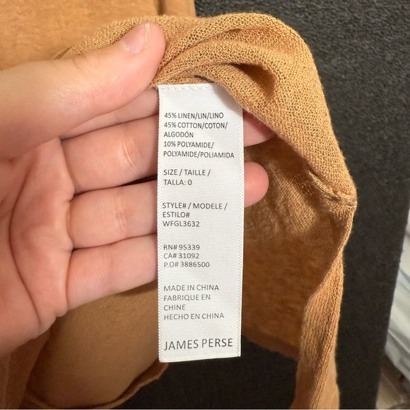 James Perse Light Brown Crew Neck Top - Picture 7 of 7